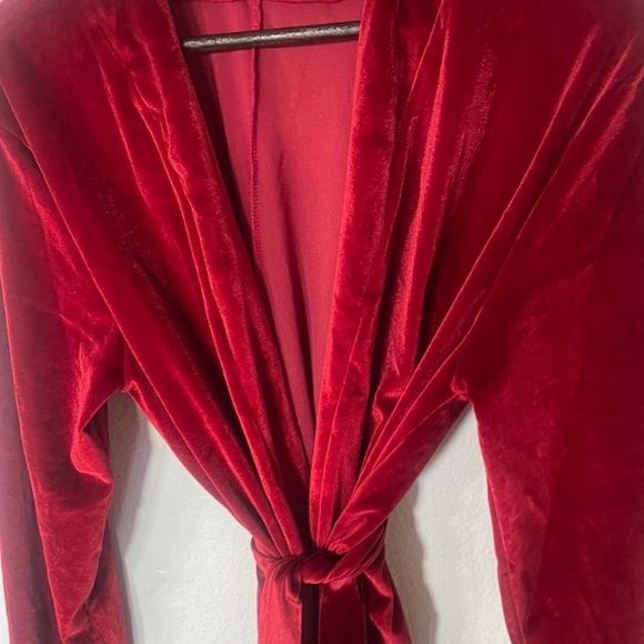 Red velour jacket - Picture 3 of 4